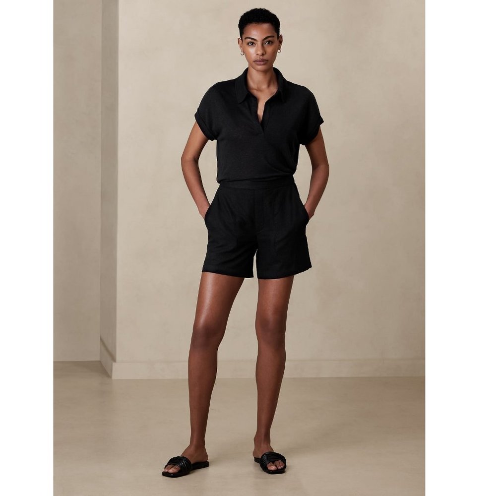 Linen-Blend Easy Short